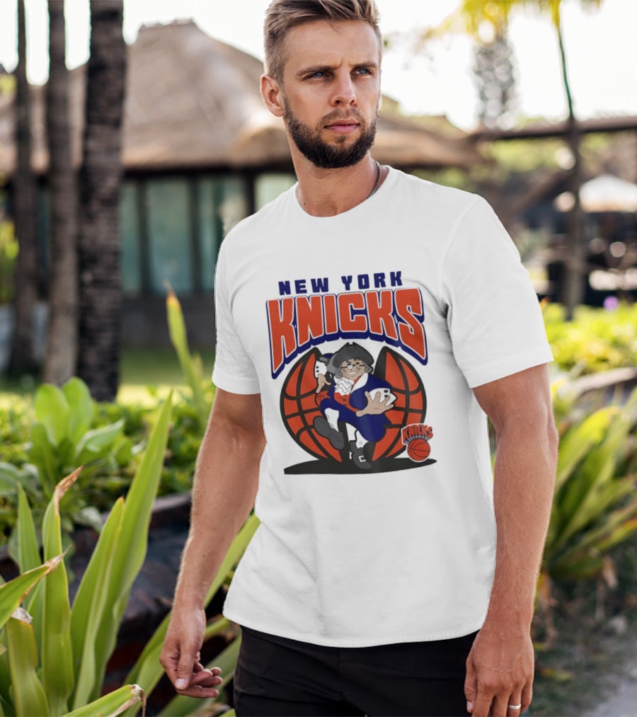 New York Knicks Father Knickerbocker Basketball Mania T-Shirt