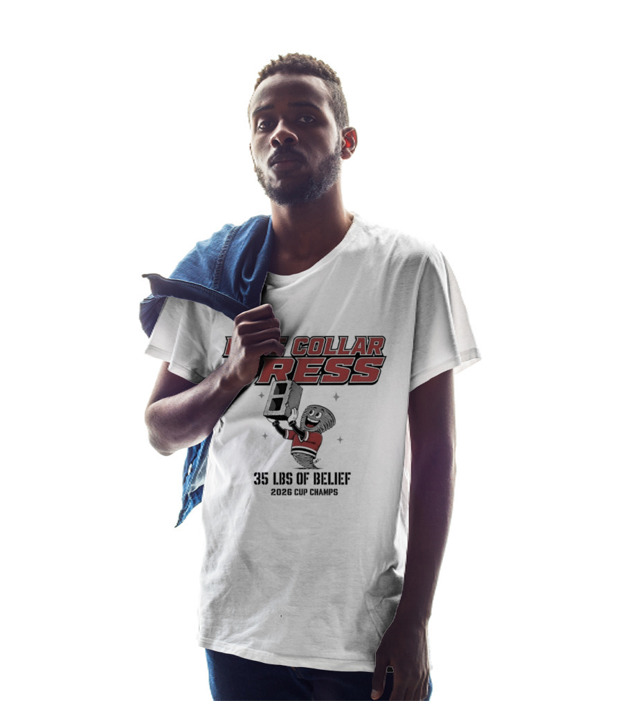Carolina Hurricanes Blue Collar Press 35 LBS Of Belief 2026 Cup Winners T-Shirt