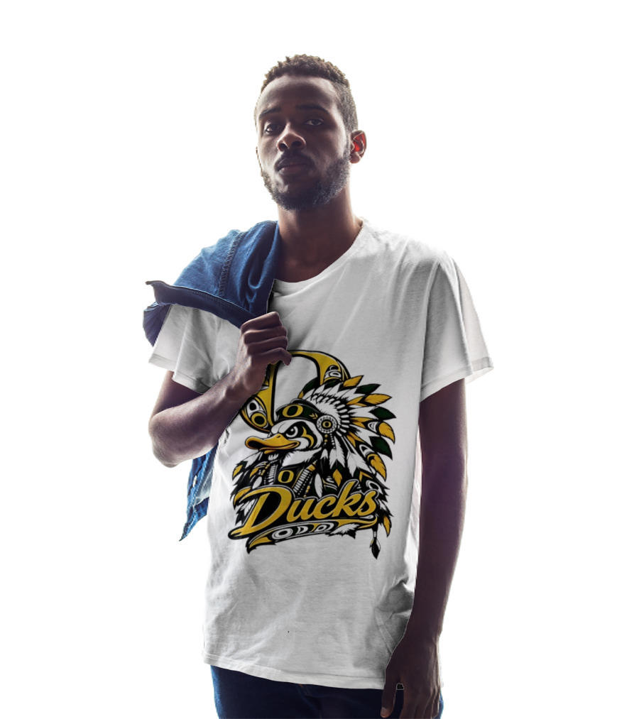 Oregon Ducks Native American Headdress Tribal T-Shirt