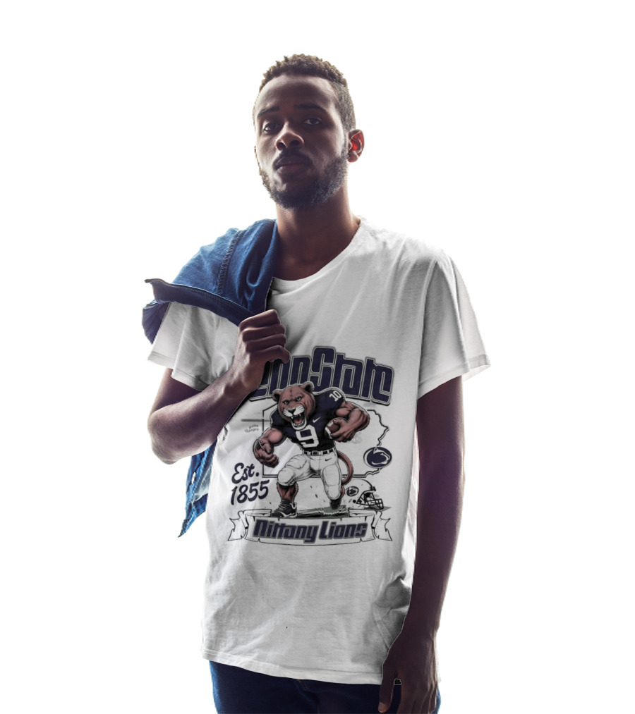Penn State Nittany Lions Mascot Football Est 1855 T-Shirt