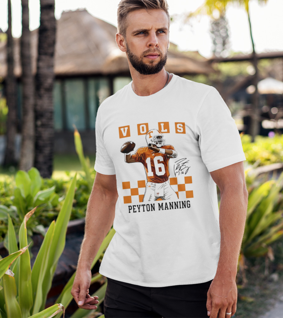 Peyton Manning 16 Vols Tennessee Football Player T-Shirt