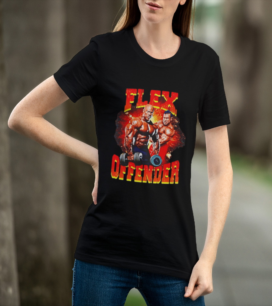 Flex Offender Bodybuilders With Dumbbells Explosion T-Shirt