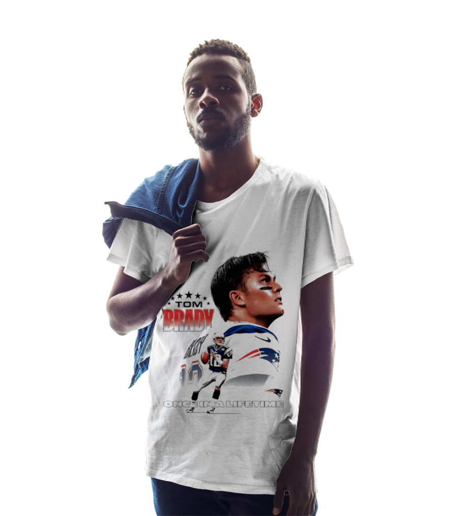 Tom Brady New England Patriots Once In A Lifetime Stars Collage T-Shirt