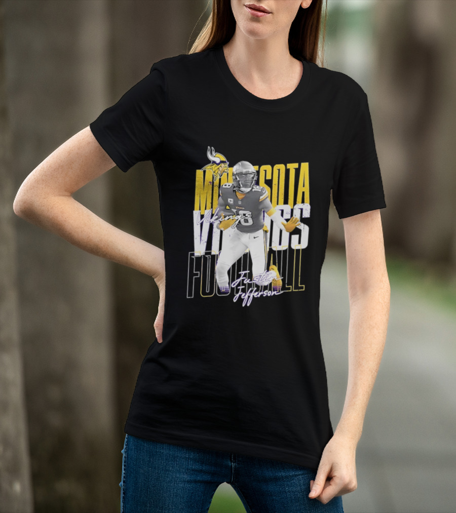 Minnesota Vikings Football Legends Justin Jefferson Iconic 18 T-Shirt