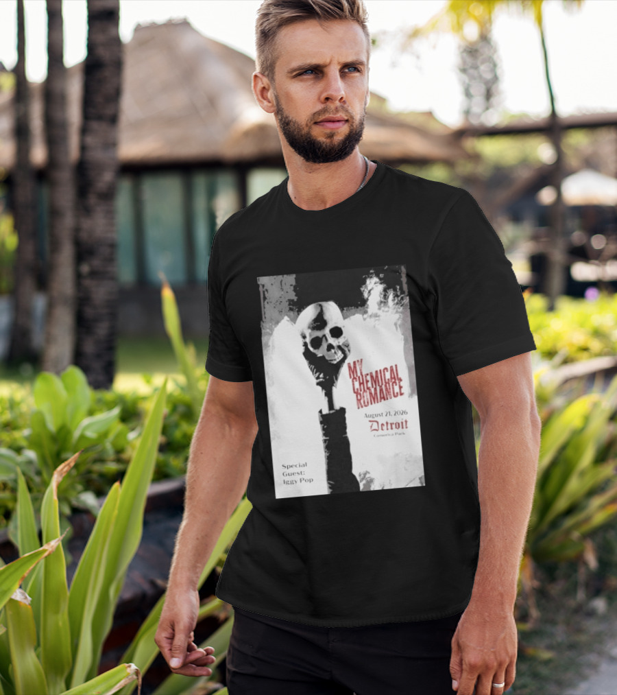 My Chemical Romance Iggy Pop August 21 2026 Comerica Park Detroit T-Shirt