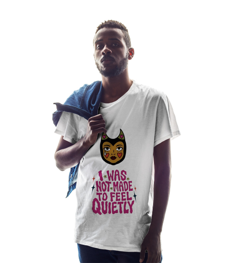 I Was Not Made To Feel Quietly Devil Girl Hearts And Stars T-Shirt