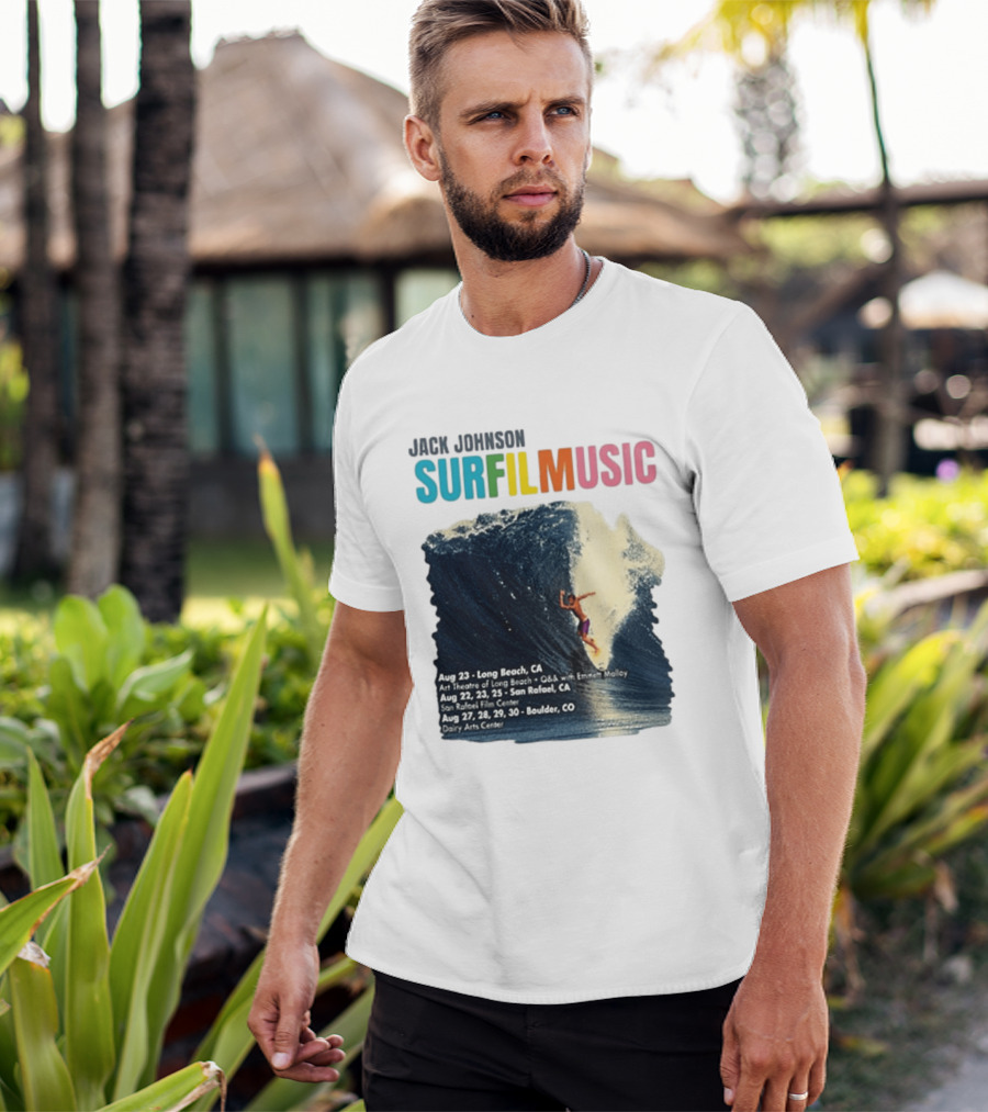 Jack Johnson Surf Film Music Long Beach Art Theatre Aug 23 2026 T-Shirt