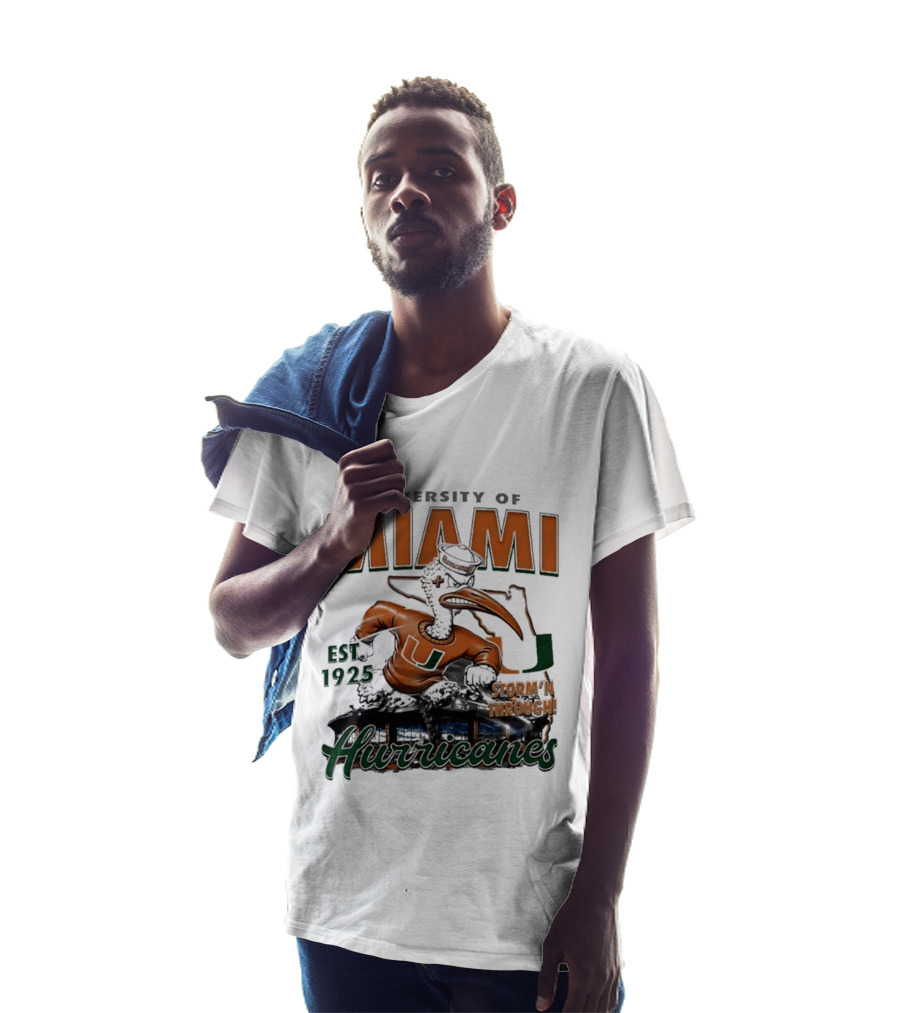 University Of Miami Hurricanes Est 1925 Storm'N Through T-Shirt