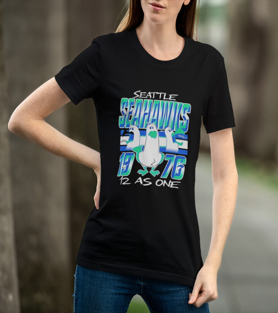 Seattle Seahawks 1976 Seagulls Mine 12 As One T-Shirt