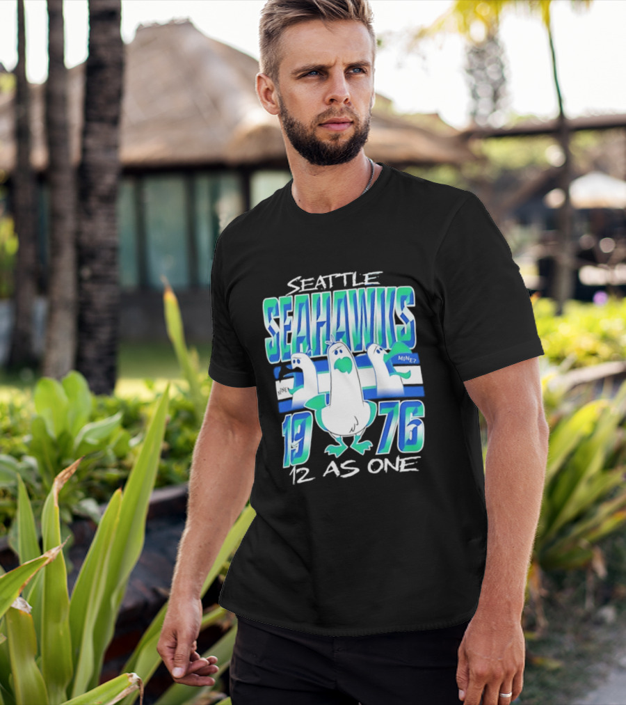 Seattle Seahawks 1976 Seagulls Mine 12 As One T-Shirt
