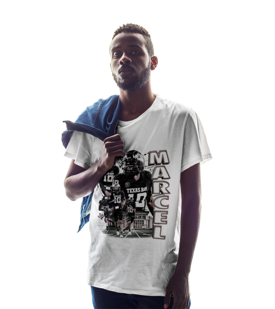 Marcel Reed Texas A&M NCAA Football 10 Aggies Player Collage T-Shirt