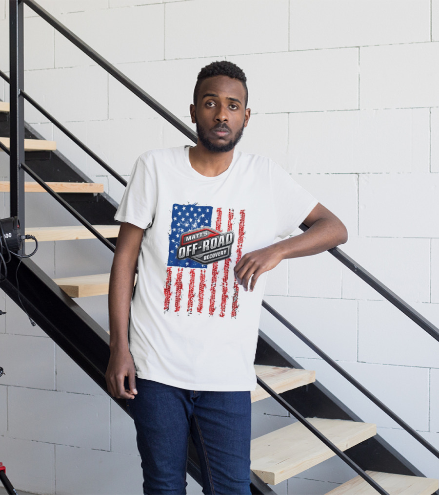 Matt's Off Road Recovery Patriotic Stars And Stripes T-Shirt