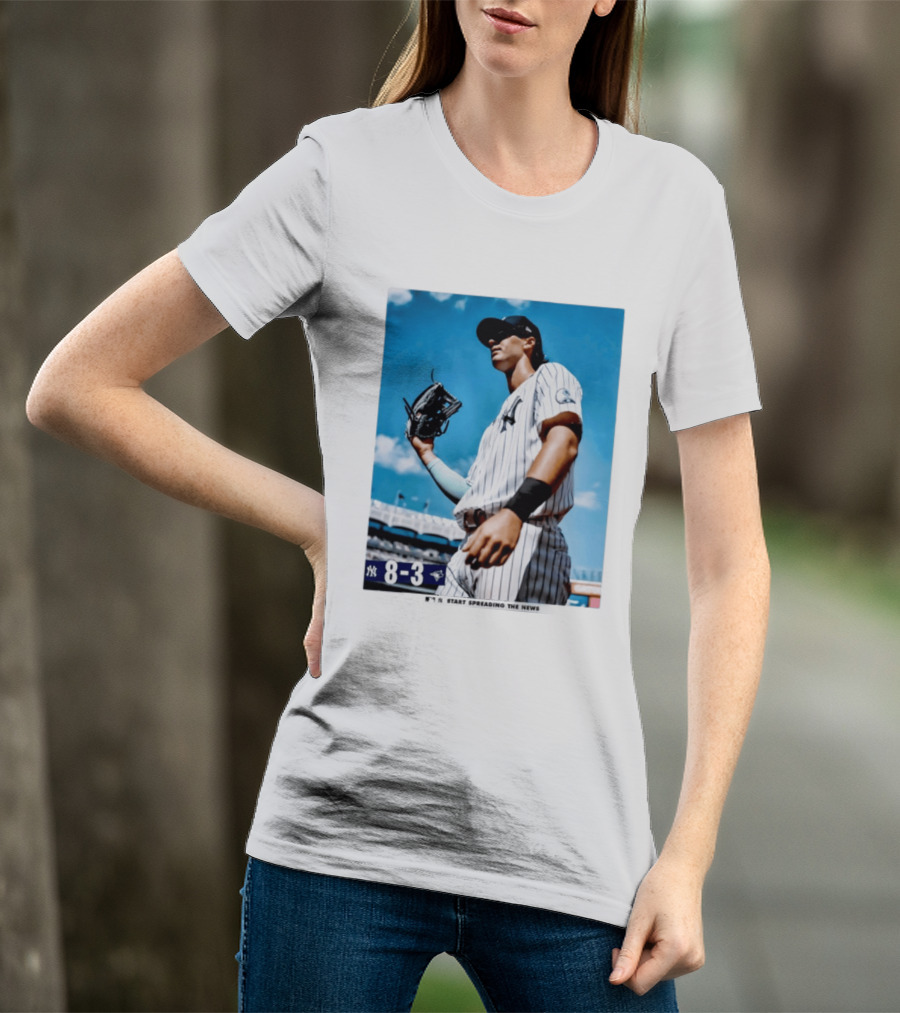 New York Yankees Player 8 3 Start Spreading The News T-Shirt