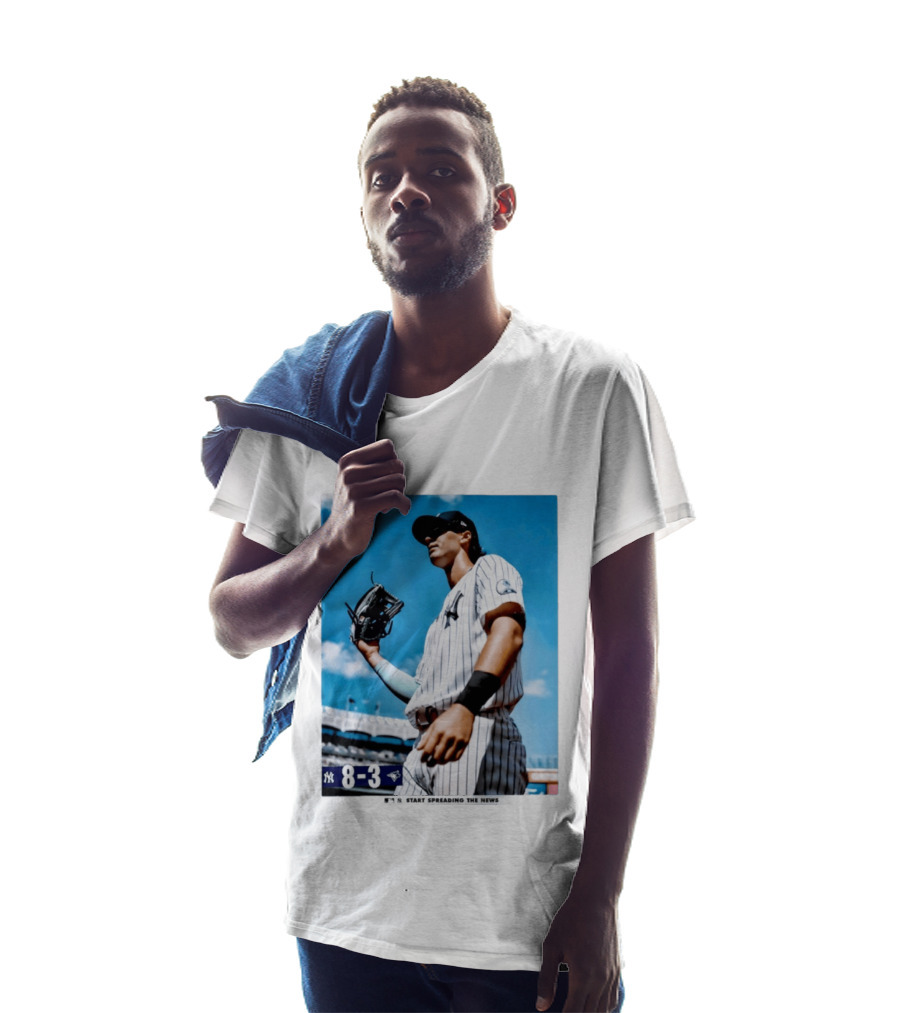 New York Yankees Player 8 3 Start Spreading The News T-Shirt