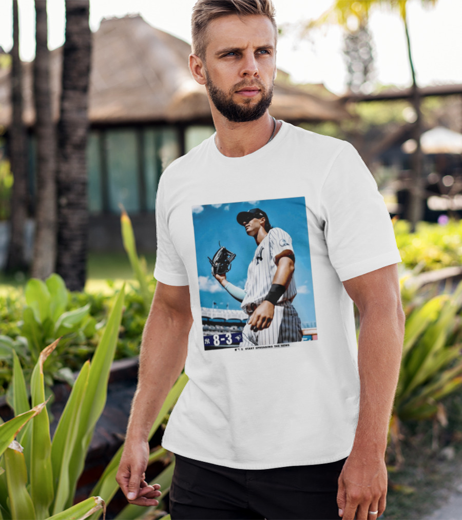 New York Yankees Player 8 3 Start Spreading The News T-Shirt