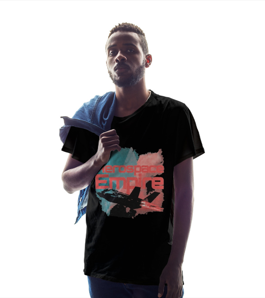 Aerospace Empire Futuristic Jet With Vapor Trails And Vibrant Color Palette T-Shirt