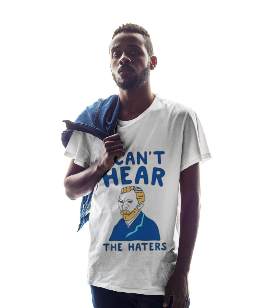 Van Gogh I Can't Hear The Haters Blue T-Shirt