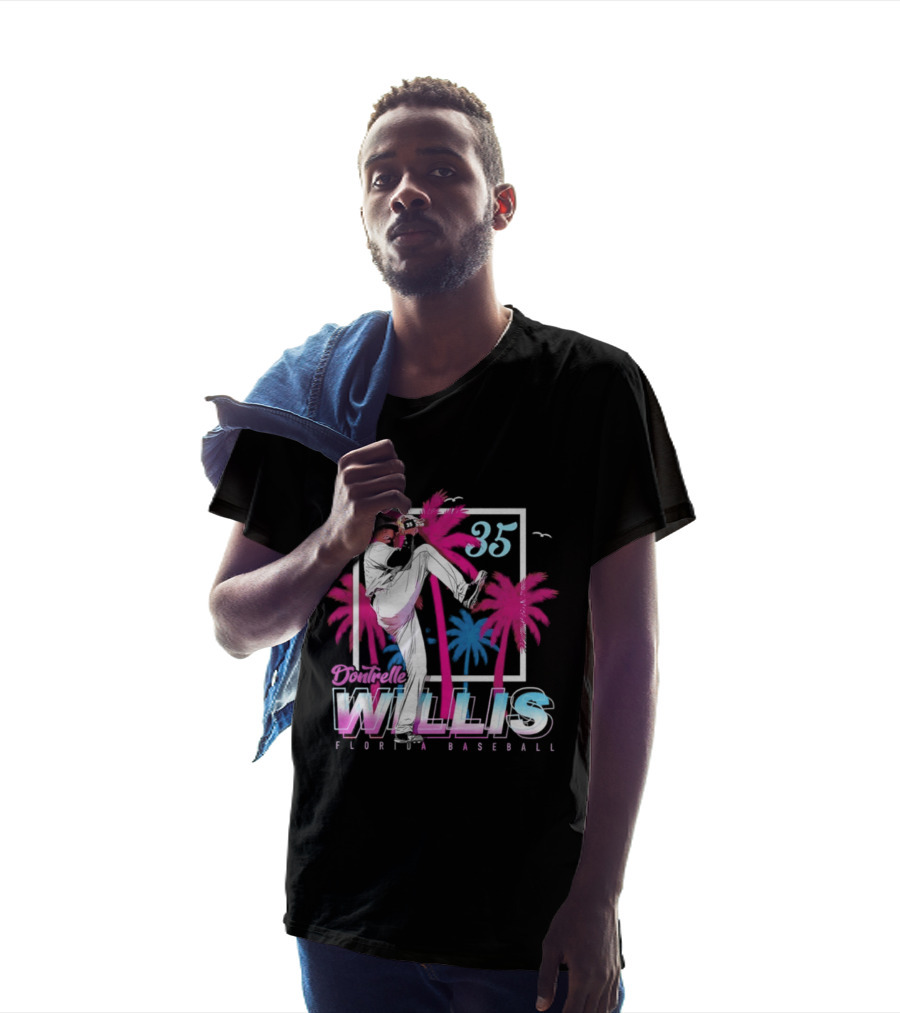 Dontrelle Willis 35 Florida Baseball Palm Trees T-Shirt