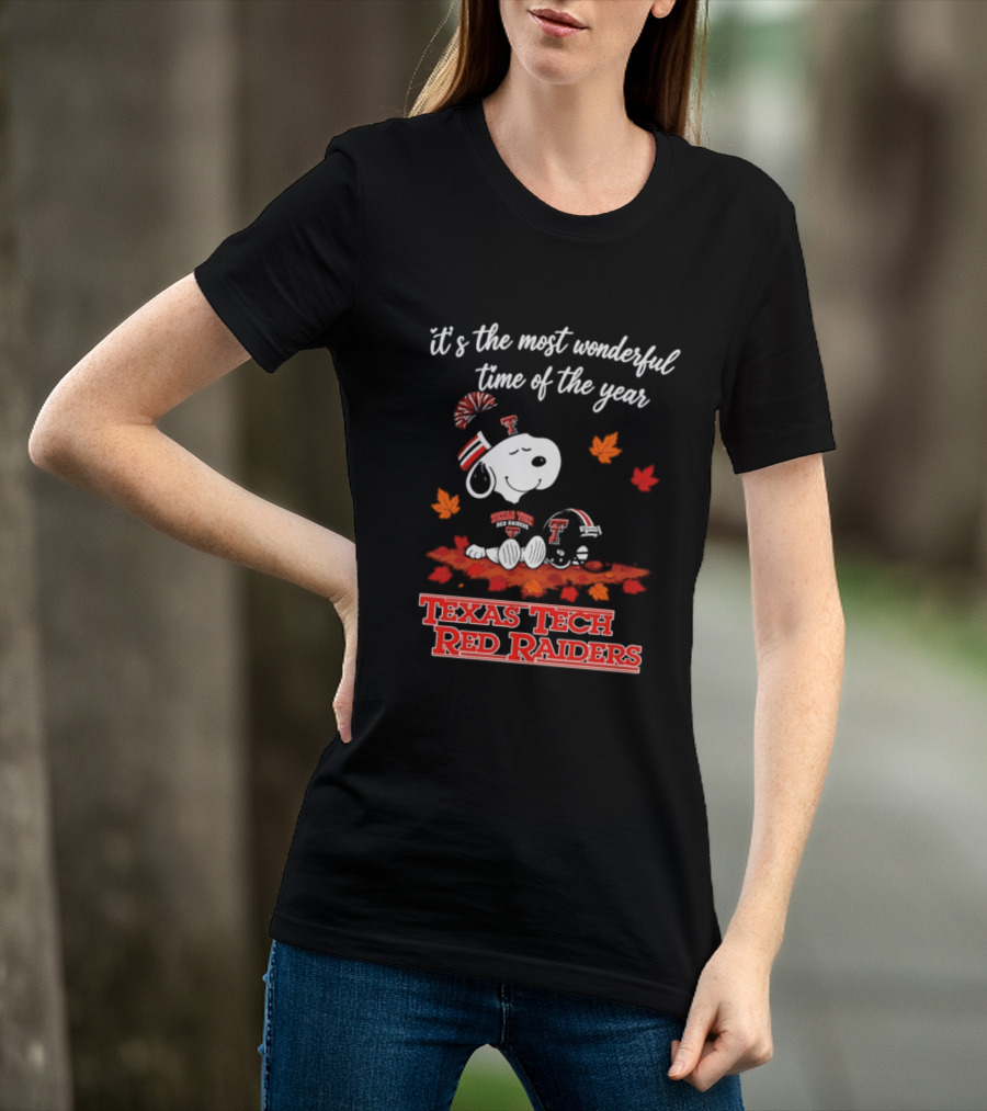 It's The Most Wonderful Time Of The Year Snoopy Texas Tech Red Raiders 2026 Halloween T-Shirt