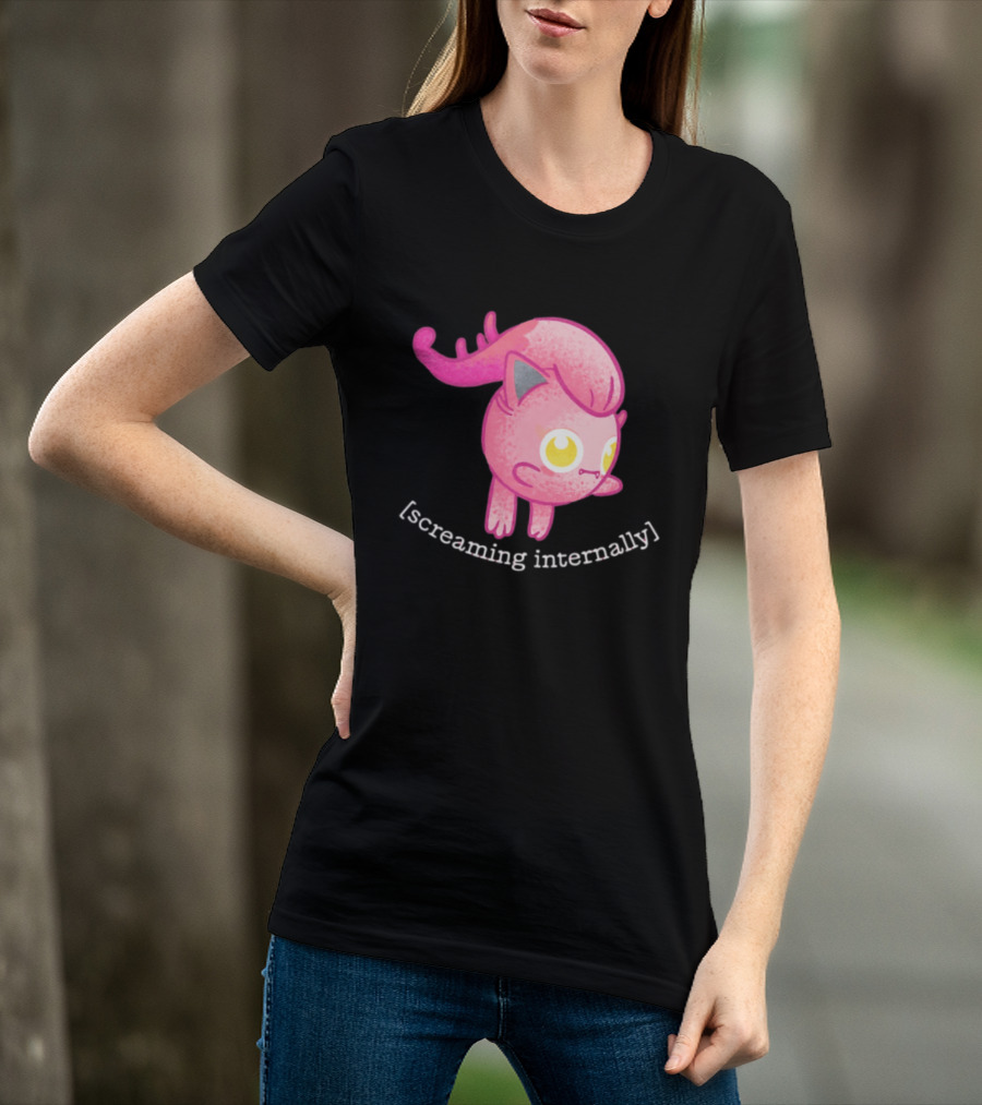 Jigglypuff Screaming Internally Pokemon Cute Expression T-Shirt