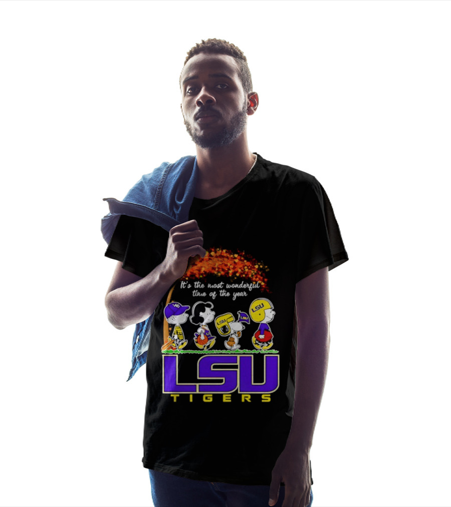 LSU Tigers Peanuts It's The Most Wonderful Time Of The Year Halloween 2026 T-Shirt