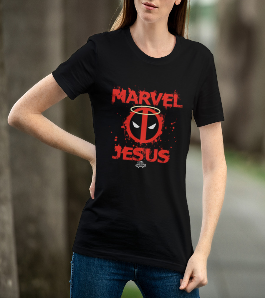 Marvel Deadpool Jesus Superhero Comic Book Halo T-Shirt