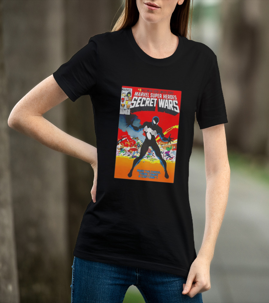 Marvel Super Heroes Secret Wars Number 8 Black Costume Amid The Chaos There Comes A Costume T-Shirt