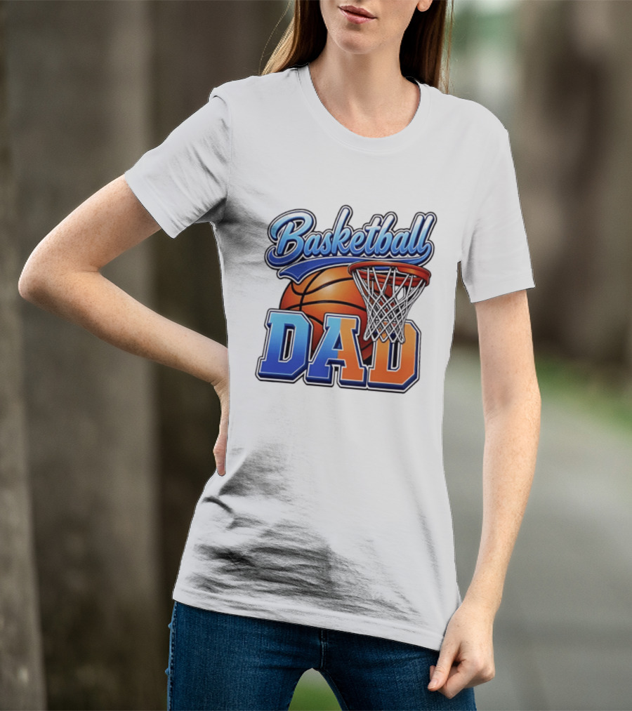 Basketball Dad Father Hoops Sports Fan Basketball Gift Dad T-Shirt