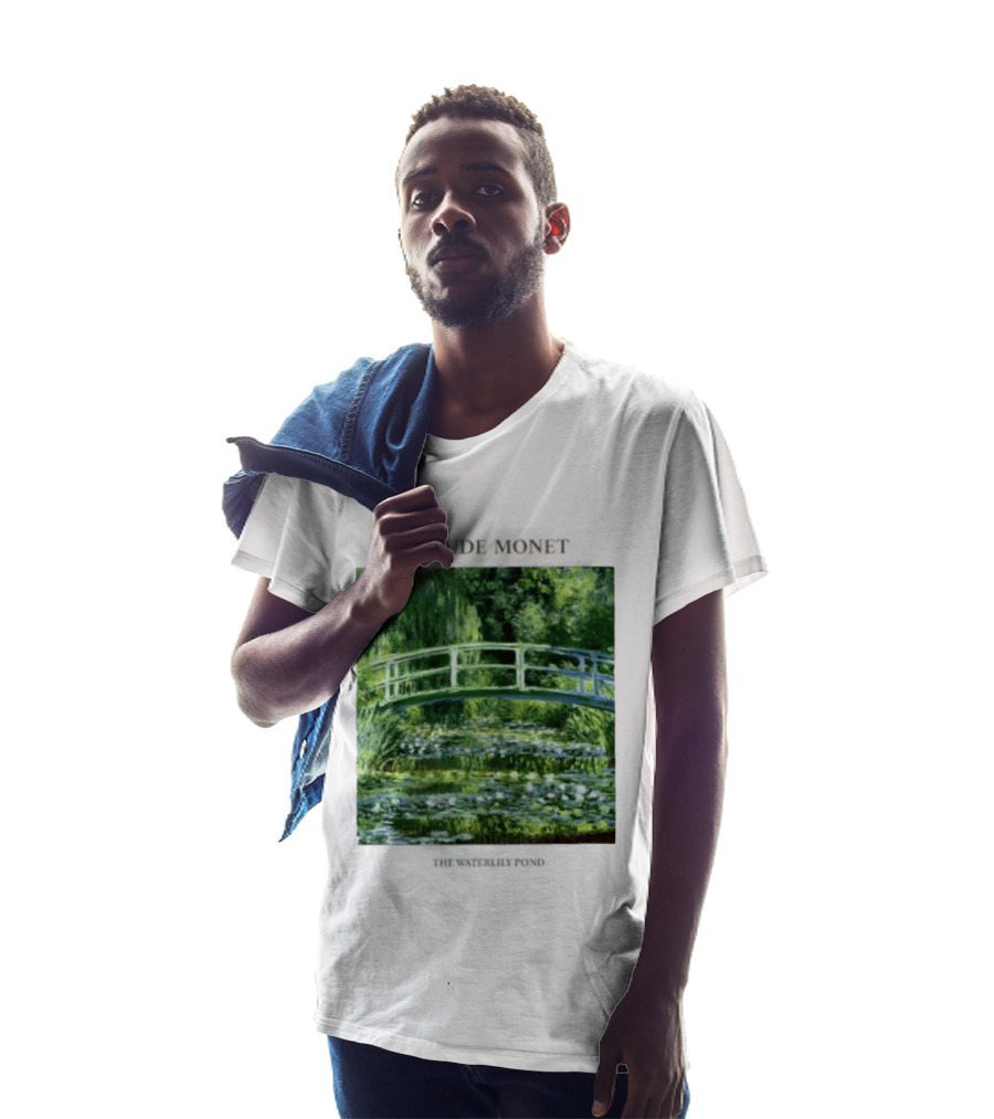 Claude Monet The Waterlily Pond Painting Scenic Landscape T-Shirt