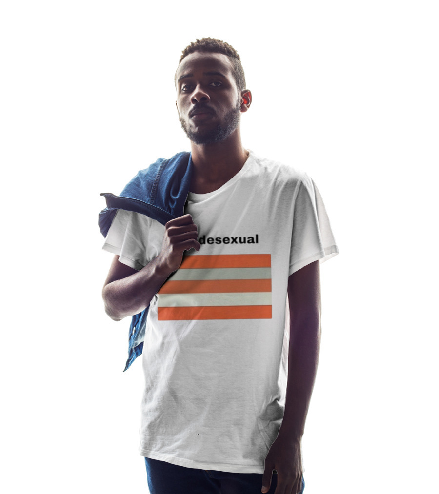 Claudesexual Pride Flag LGBTQ Identity Orange And Gray Stripes T-Shirt