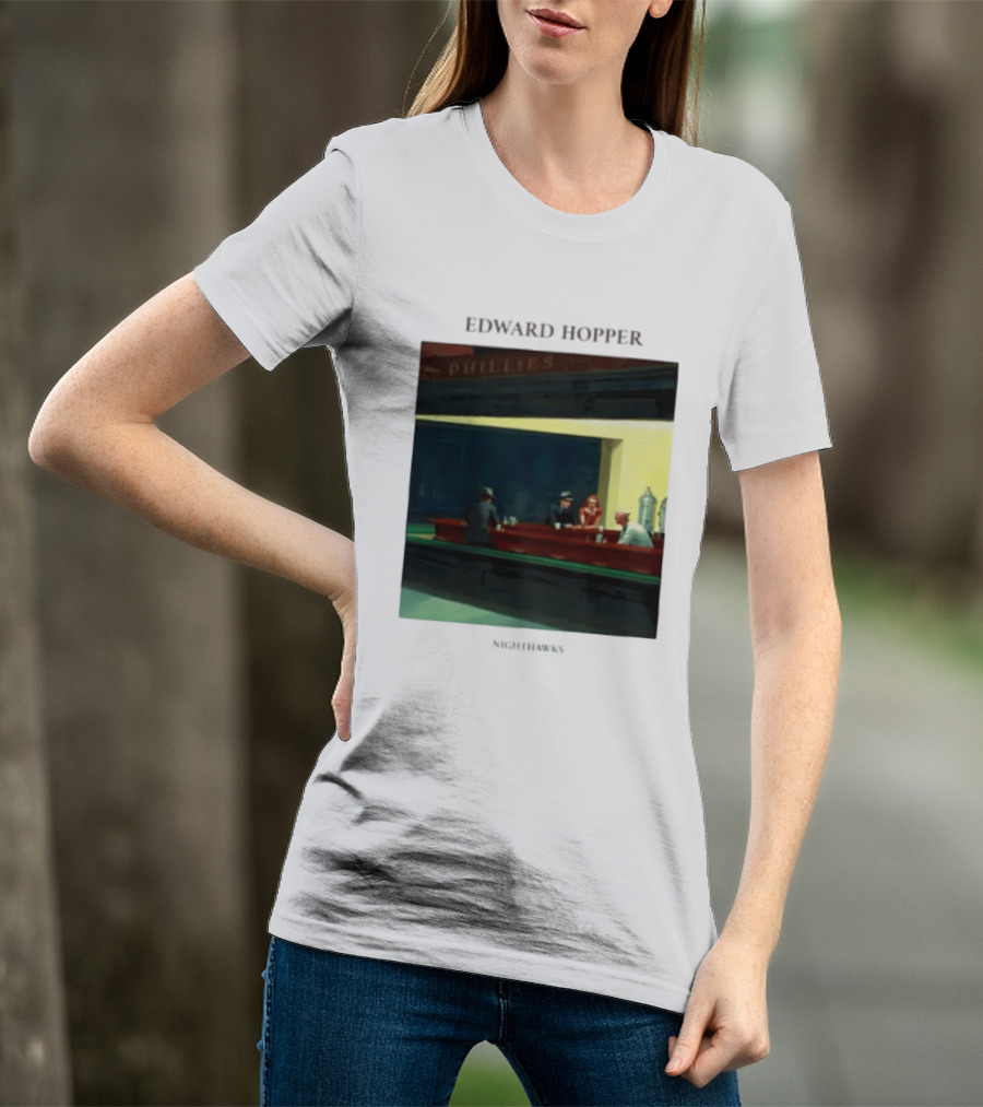 Edward Hopper Nighthawks Phillies Painting T-Shirt