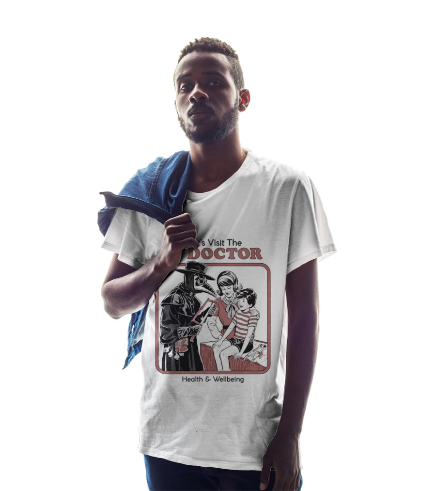 Let's Visit The Doctor Health And Wellbeing Vintage Medical Scene T-Shirt