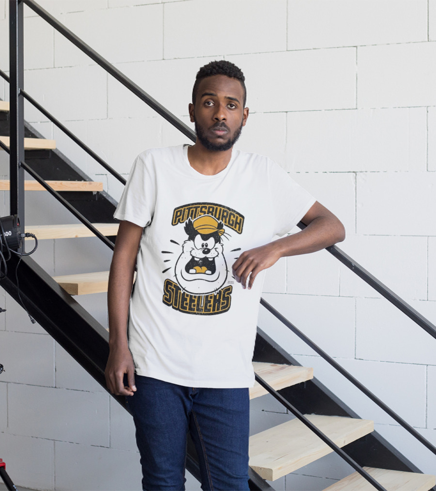 Pittsburgh Steelers Pete Character Yellow Hat T-Shirt