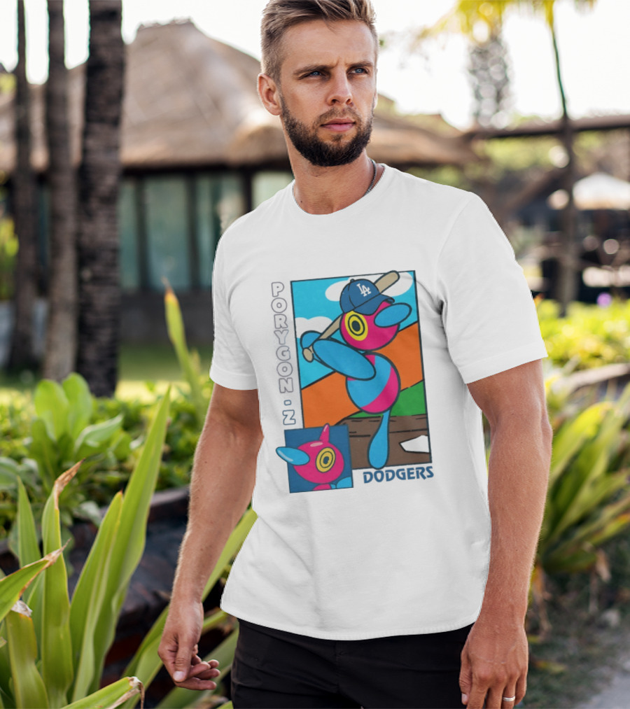Porygon Z Los Angeles Dodgers Baseball Pokémon T-Shirt