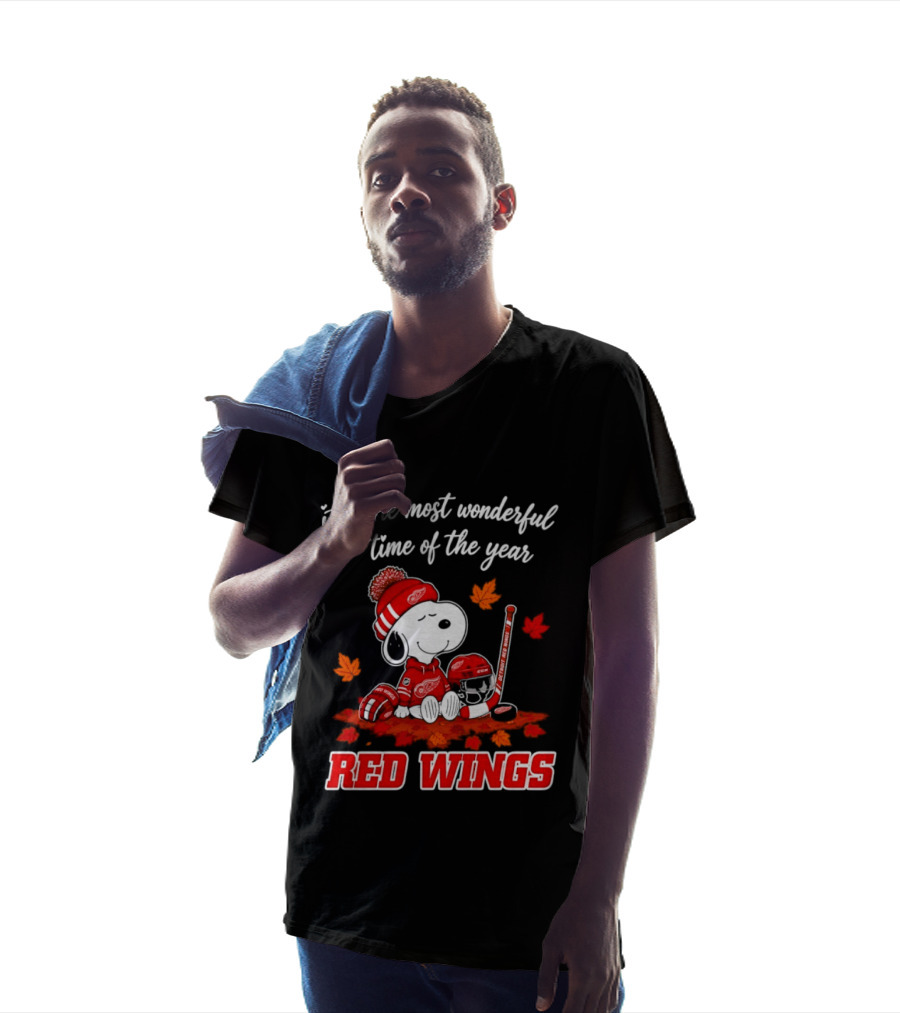 It's The Most Wonderful Time Of The Year Detroit Red Wings Snoopy Halloween 2026 T-Shirt