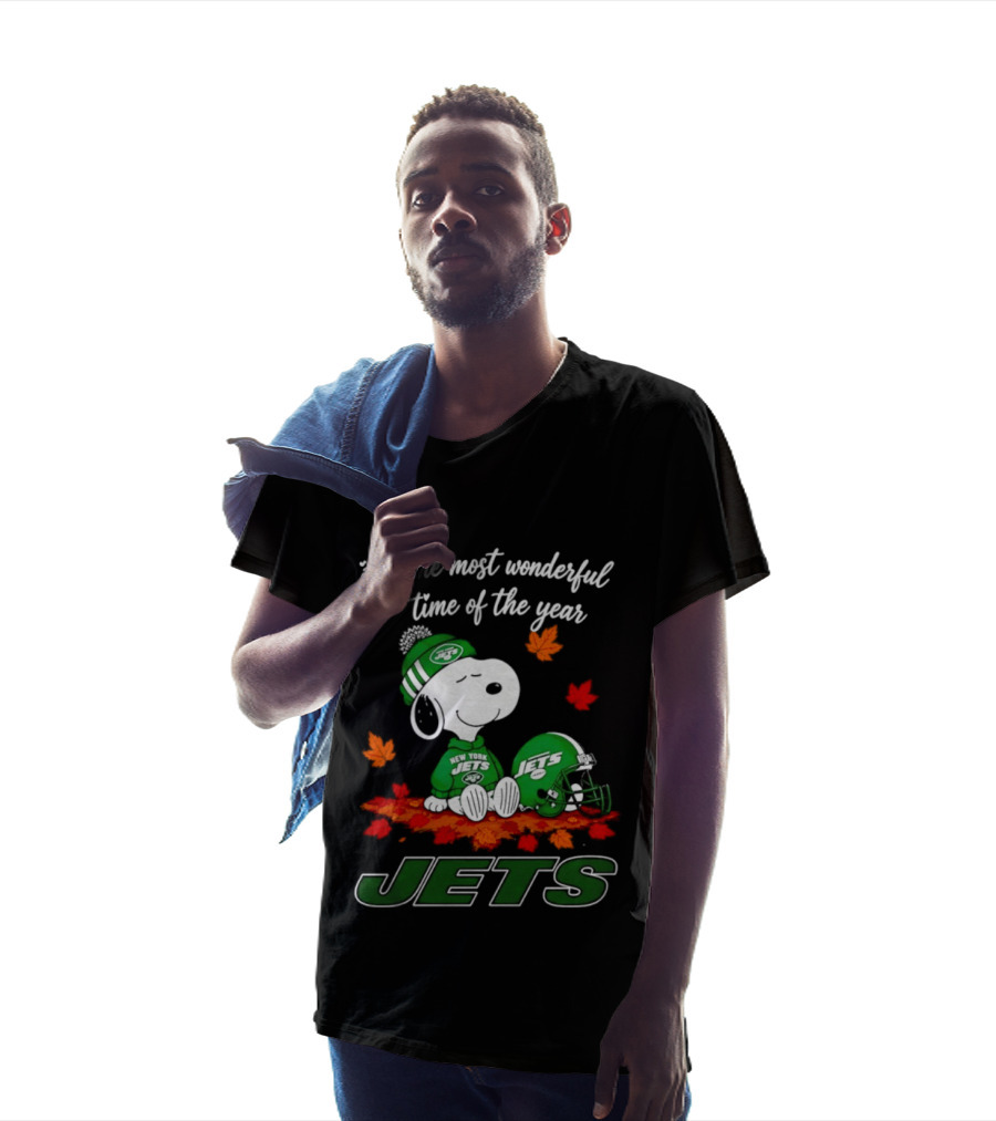 New York Jets Snoopy Fall Halloween 2026 Most Wonderful Time Of The Year T-Shirt