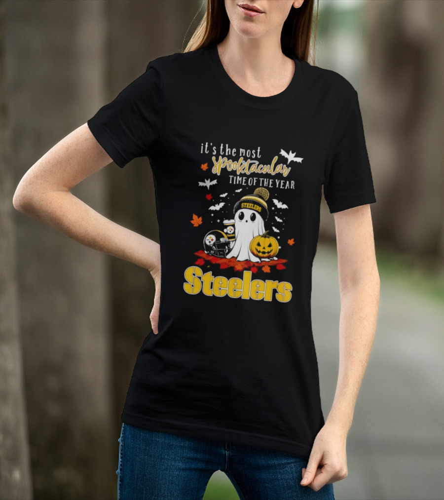 Pittsburgh Steelers Halloween 2026 Spooktacular Time Ghost Pumpkin Football T-Shirt
