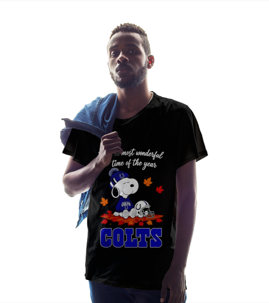 It's The Most Wonderful Time Of The Year Colts Snoopy Fall Halloween T-Shirt