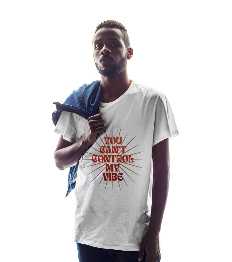 You Can't Control My Vibe Retro Sunburst T-Shirt