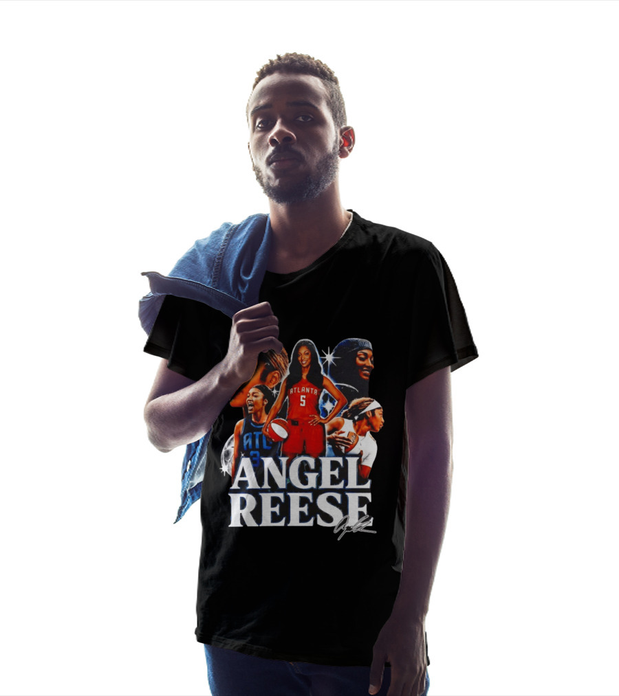 Angel Reese Atlanta Basketball Star Collage T-Shirt