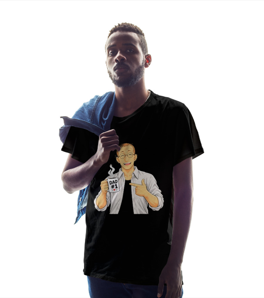 Shou Tucker Dad #1 Anime Character Holding A Cup T-Shirt