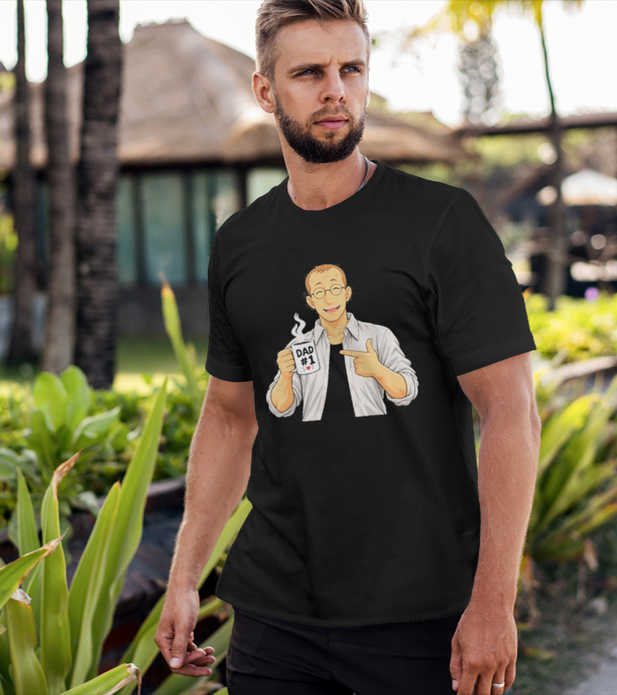 Shou Tucker Dad #1 Anime Character Holding A Cup T-Shirt
