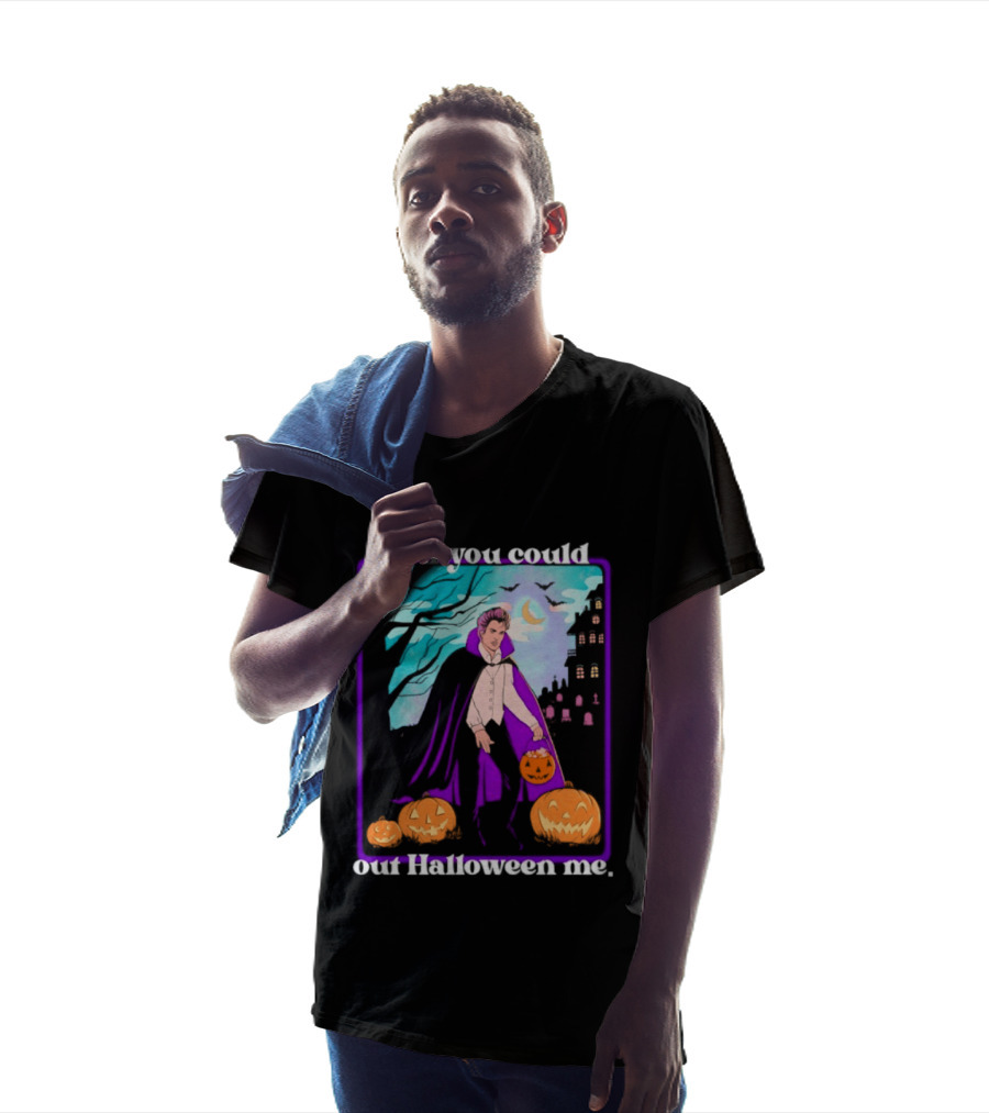 Original As If You Could Out Halloween Me Dracula Pumpkin Scene T-Shirt
