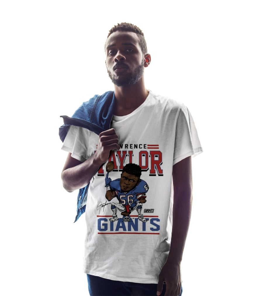Lawrence Taylor Giants Football Caricature Number 56 T-Shirt