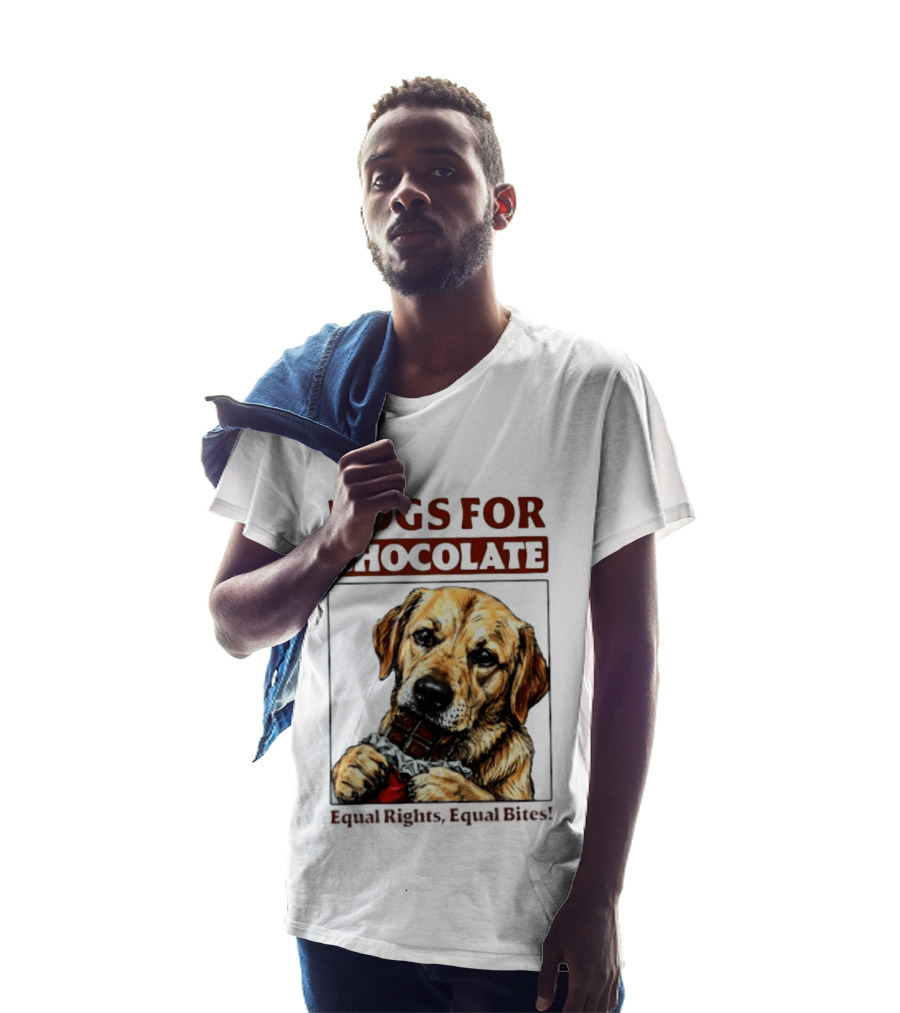Dogs For Chocolate Equal Rights Equal Bites Retriever Chocolate Bar T-Shirt