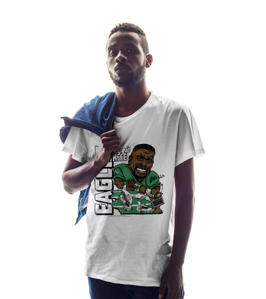 Reggie White Philadelphia Eagles Caricature Art NFL Legendary Player T-Shirt