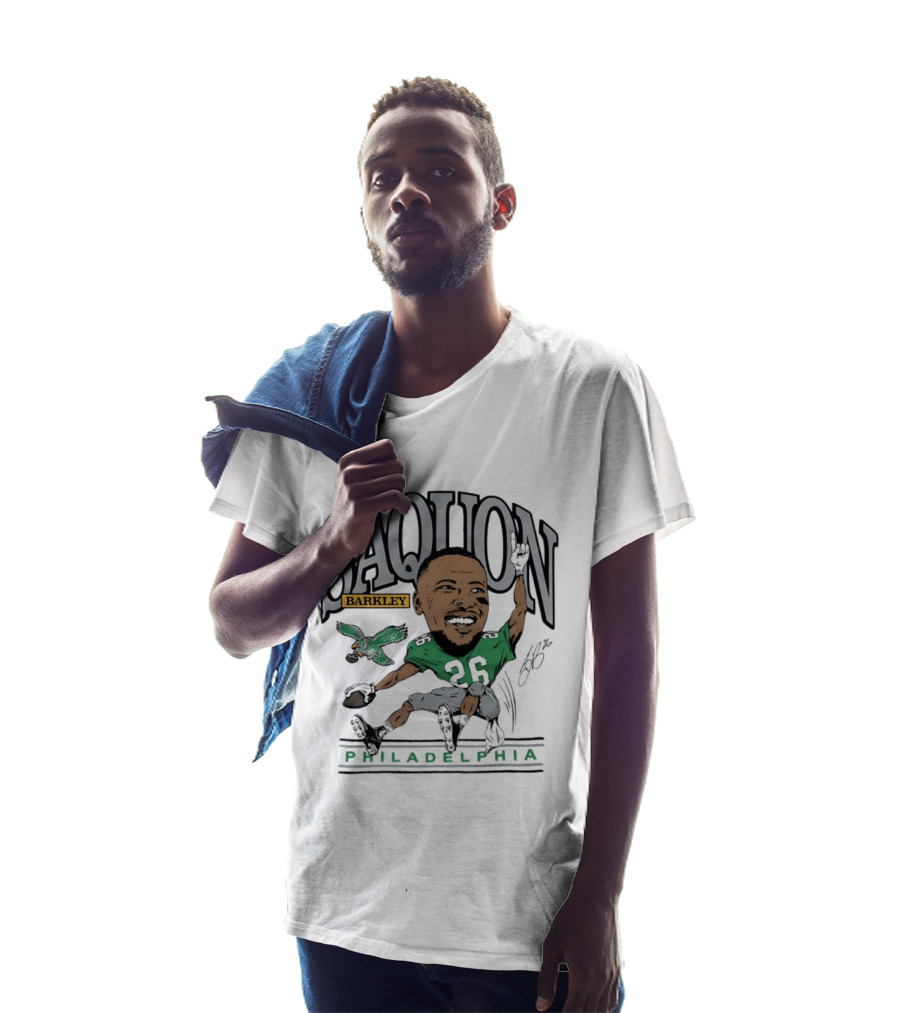 Saquon Barkley Philadelphia Football Caricature Eagles Fan T-Shirt