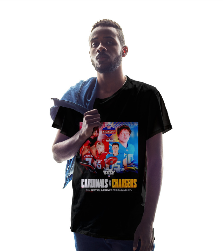 Cardinals Vs Chargers NFL Kickoff 2026 YouTube TV CBS Paramount September 13 T-Shirt