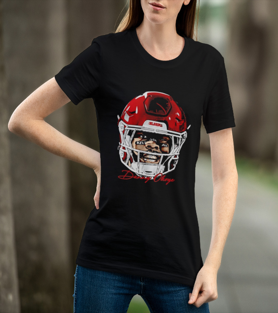 Danny Okoye Oklahoma Sooners Football Helmet Swag T-Shirt