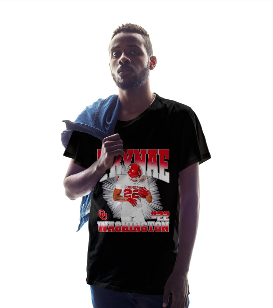 Trynae Washington Sooners Football #22 Oklahoma Player T-Shirt